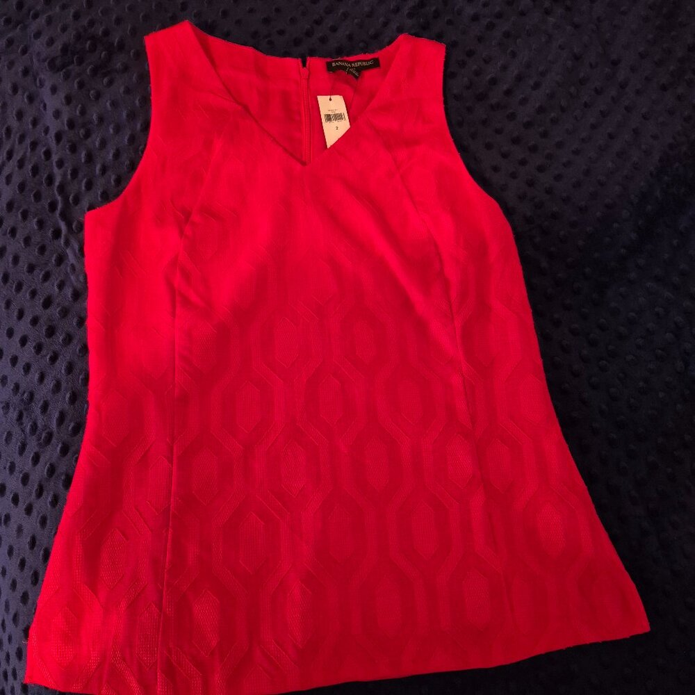 Banana Republic Red Sleeveless Blouse